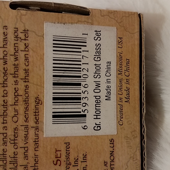 American Expedition Horned Owl Shot Glasses, Set Of Two. - Picture 5 of 11